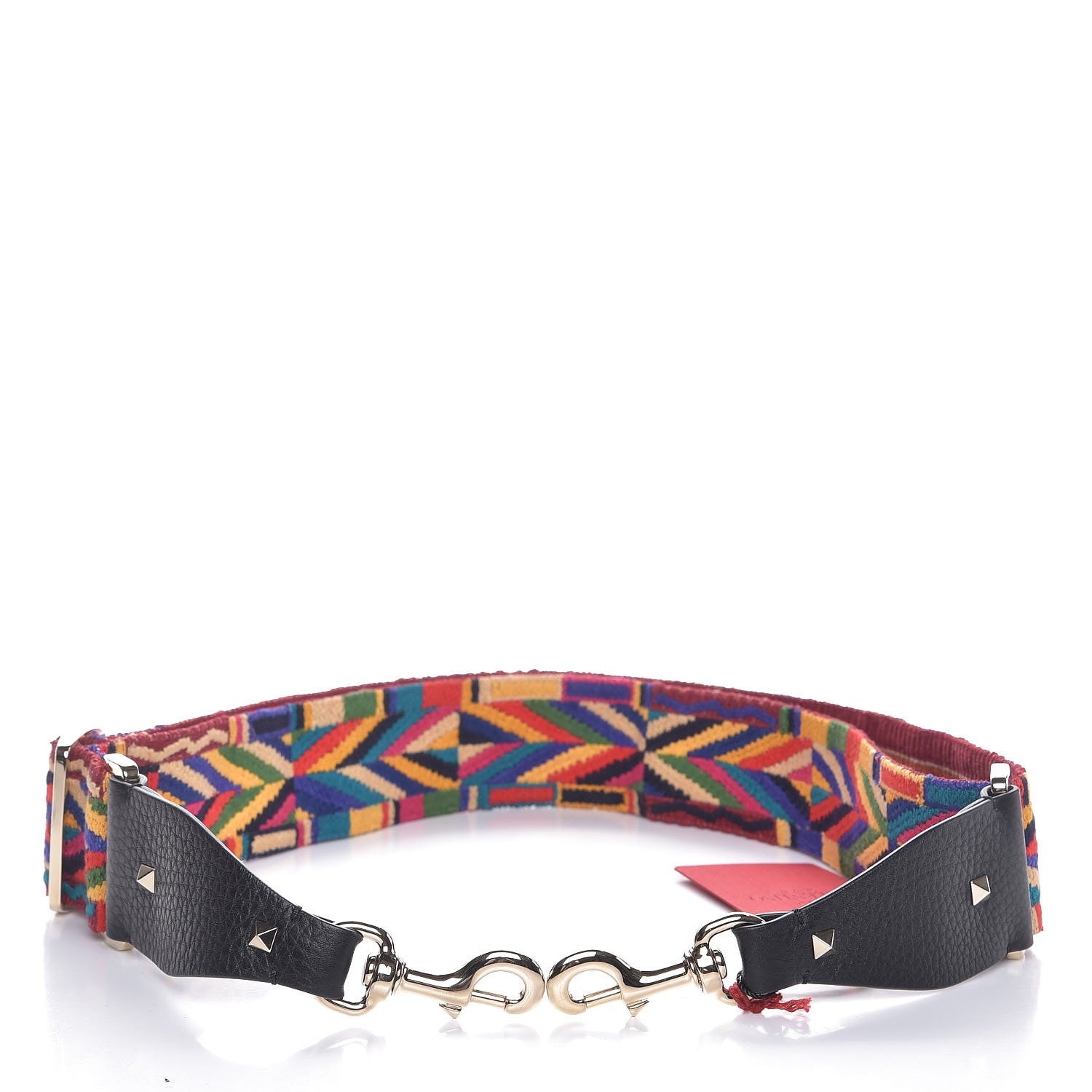 Valentino Garavani Canvas Native Couture 1975 Embroidered Rockstud Guitar Strap Multicolor 1 of 3