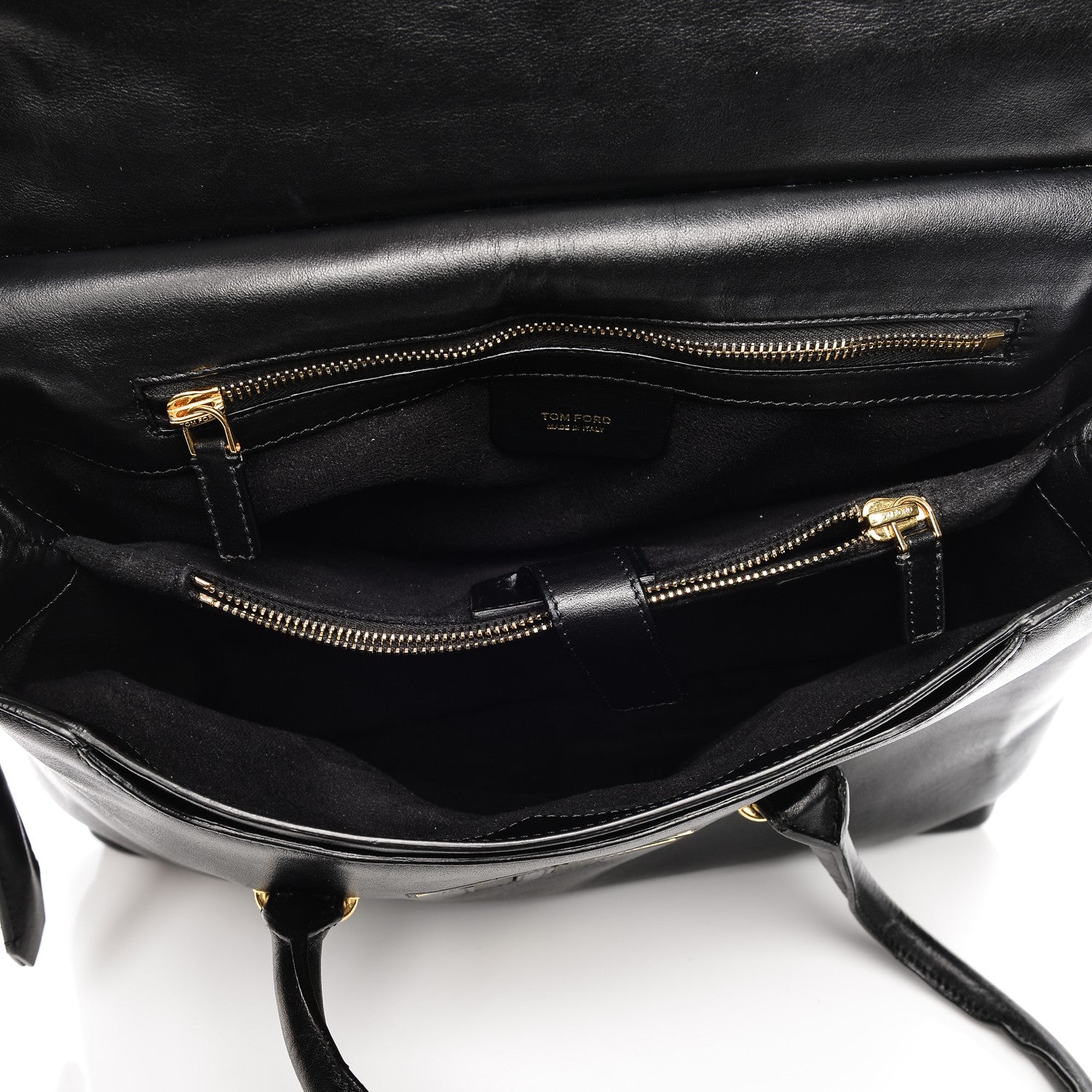 Tom Ford Smooth Calfskin Medium Icon Bag Black 5 of 7