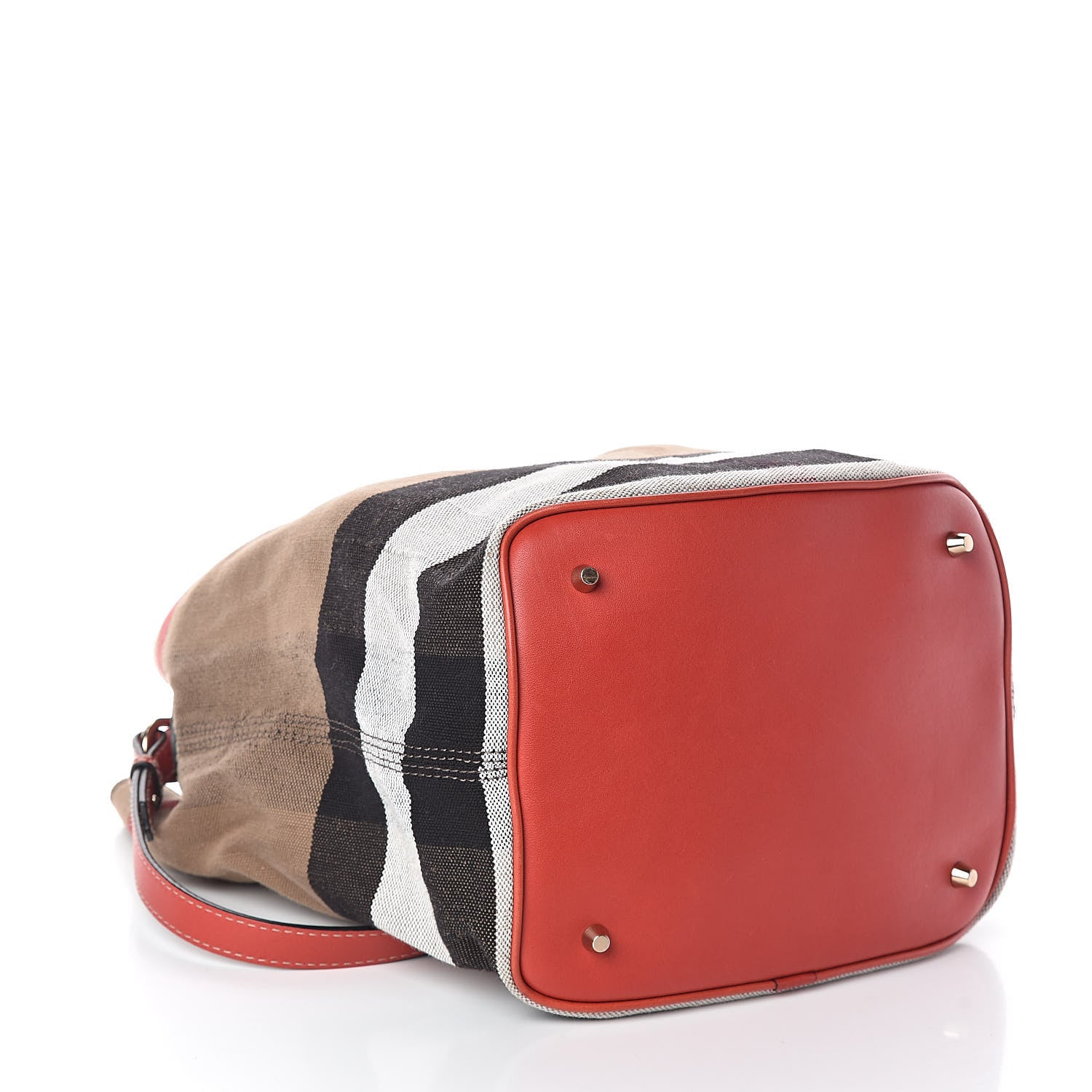 Burberry Canvas Mega Check Medium Ashby Hobo Cadmium Red 4 of 9