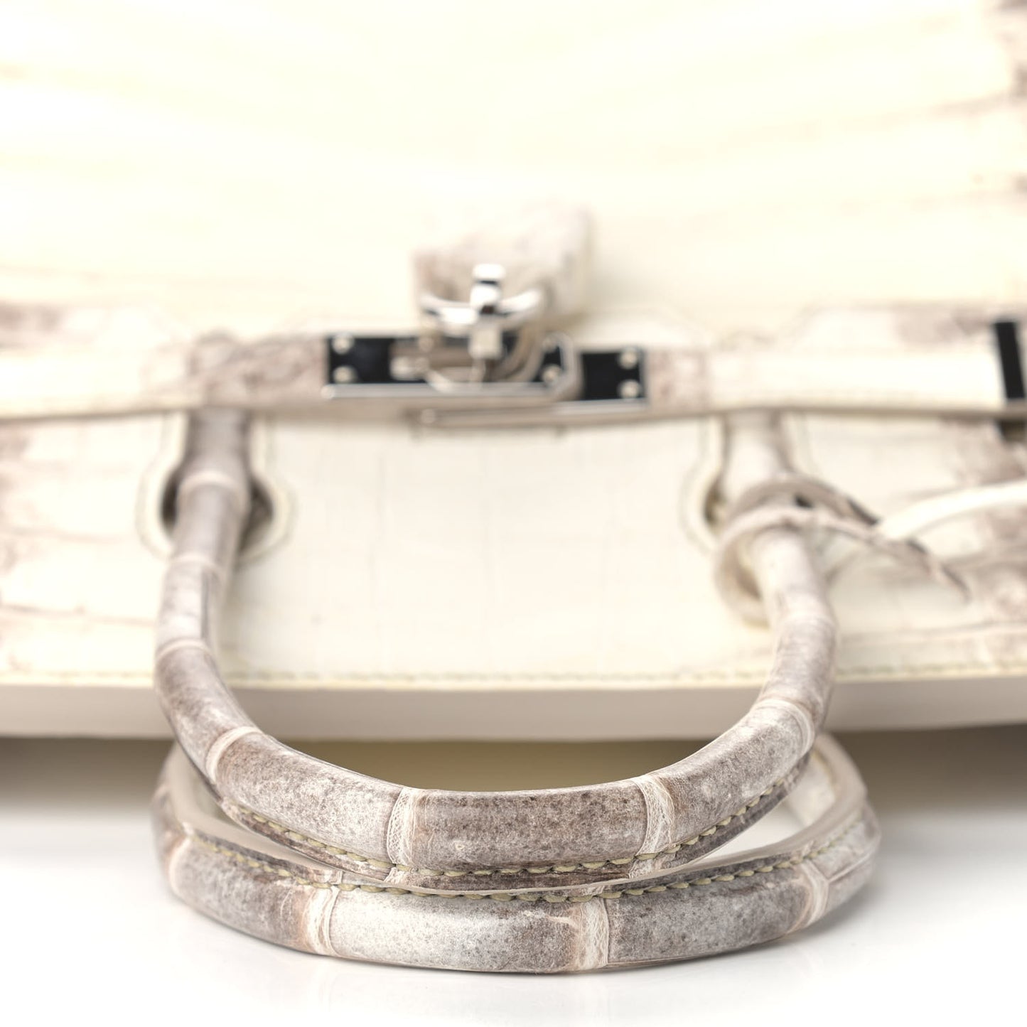 Matte Niloticus Crocodile Himalaya Birkin 25 Blanc