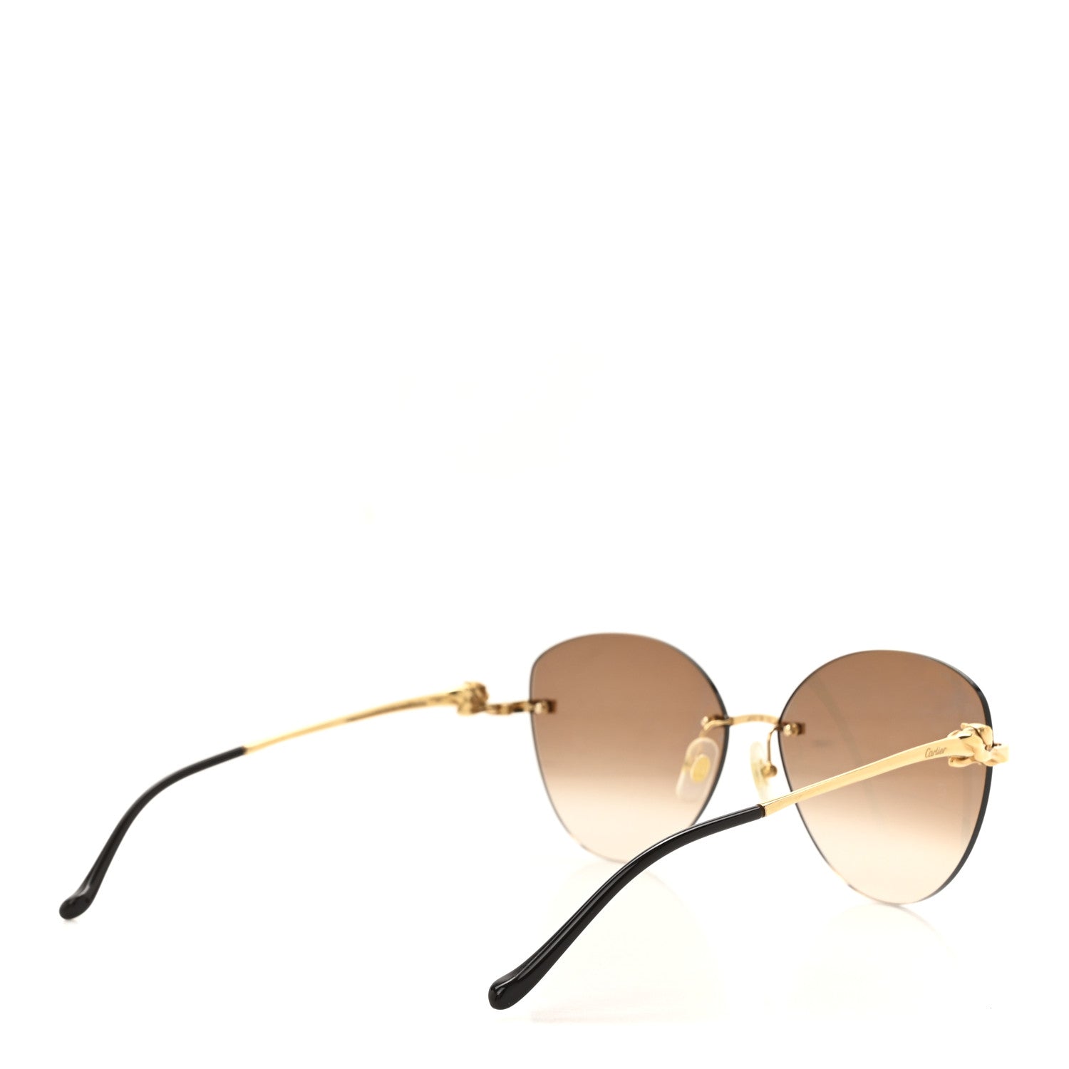 Cartier Panthere De Cartier Rimless Sunglasses CT0269S Brown 4 of 8