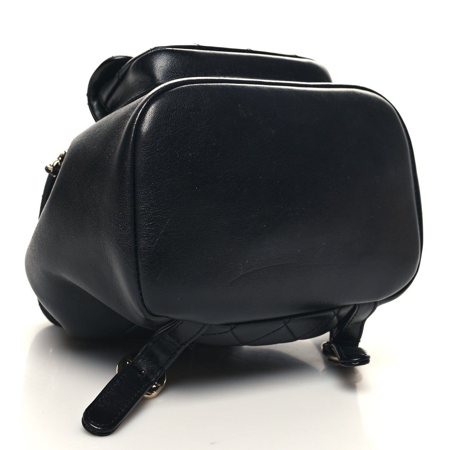 Chanel Lambskin Quilted Small Duma Drawstring Backpack Black 4 of 10