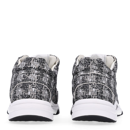 Chanel Tweed Mens CC Sneakers 41 Grey Black 6 of 10