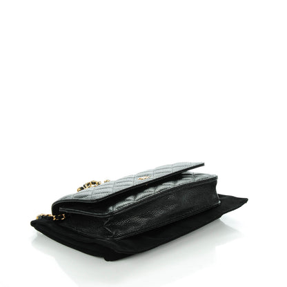 Chanel Caviar Quilted Wallet On Chain WOC Black 4 of 8