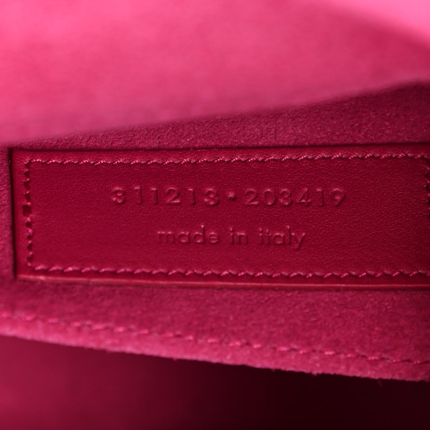 Calfskin Classic Y Ligne Clutch Fuchsia