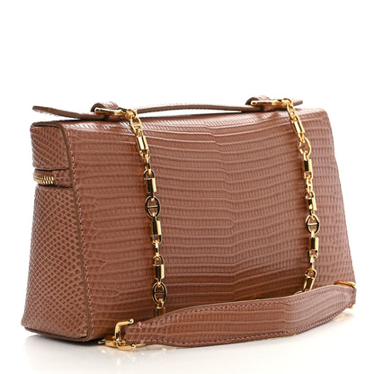 Loro Piana Lizard L19 Extra Pocket Pouch Brown 3 of 10