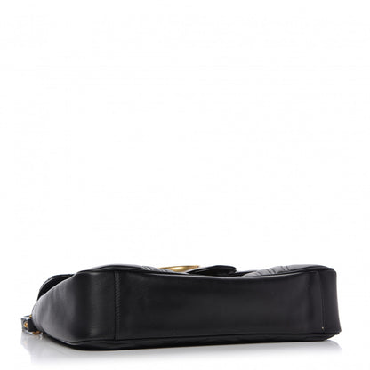 Gucci Calfskin Matelasse Medium GG Marmont Shoulder Bag Black 4 of 10