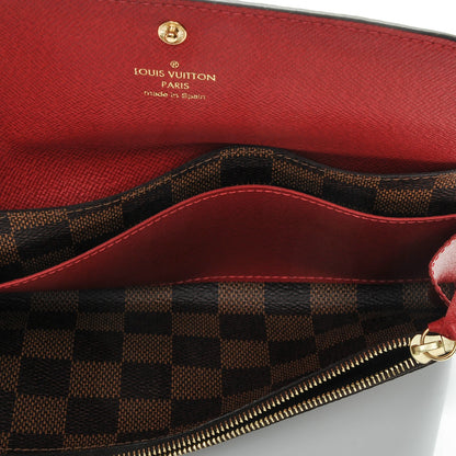 Louis Vuitton Damier Ebene Emilie Wallet Red 5 of 6