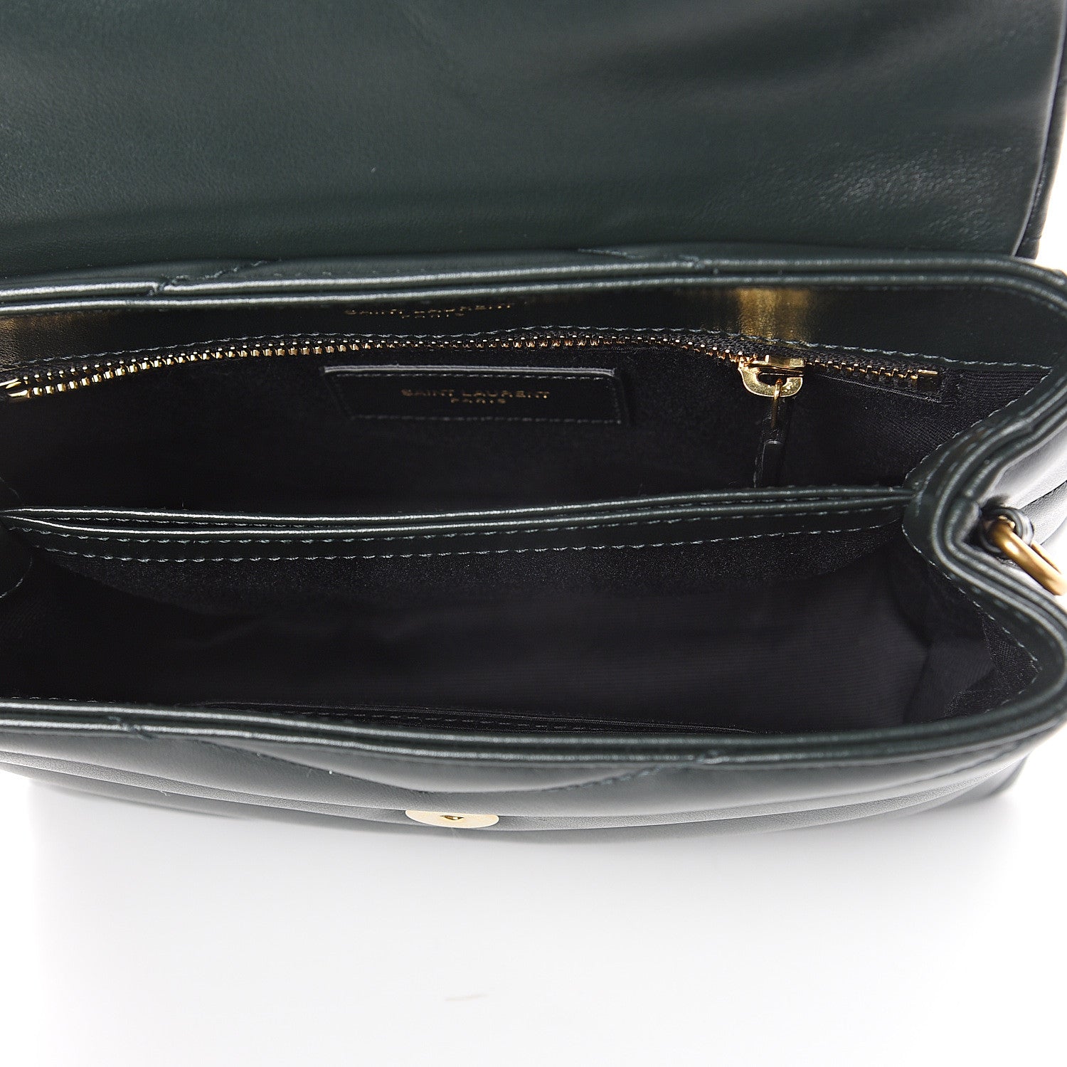 Saint Laurent Calfskin Y Quilted Monogram Toy Loulou Crossbody Bag Asphalt 4 of 7