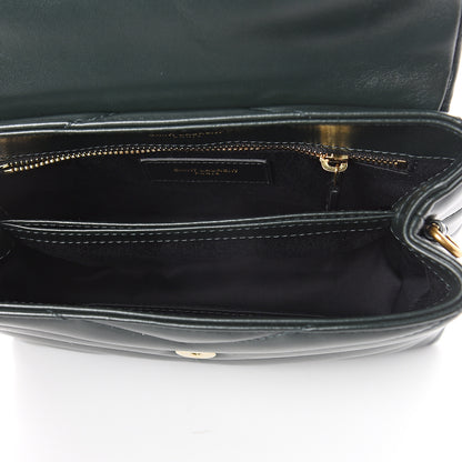 Saint Laurent Calfskin Y Quilted Monogram Toy Loulou Crossbody Bag Asphalt 4 of 7