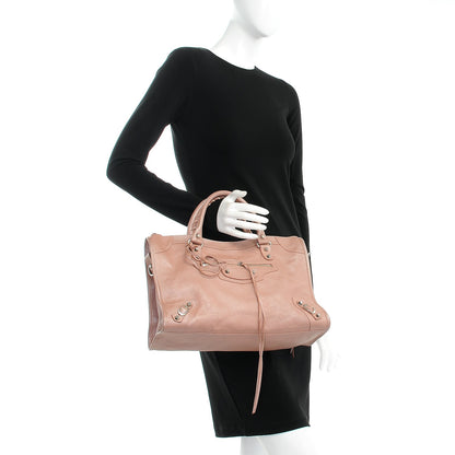 Balenciaga Pearlescent Goatskin Classic Palladium Hardware City Rose Rose Light 3 of 10