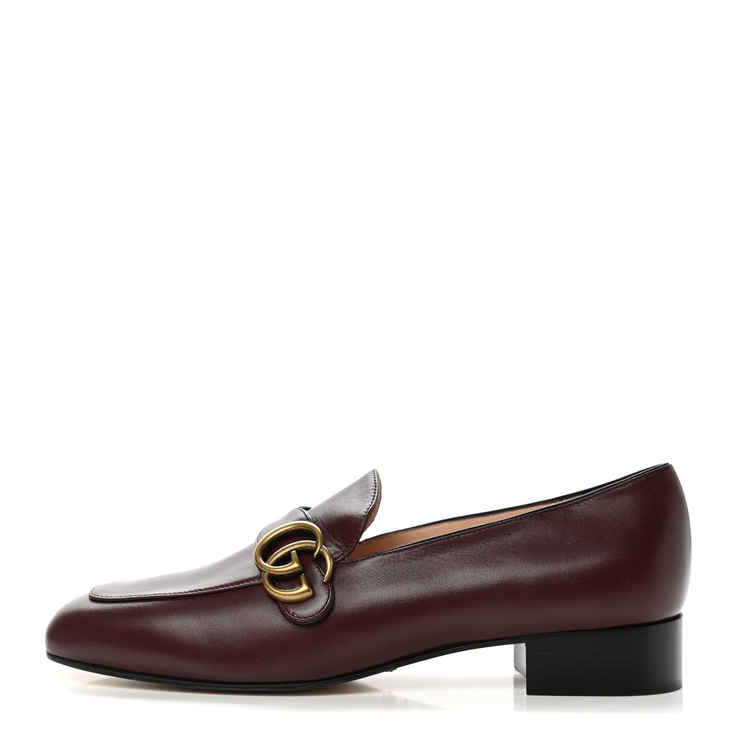Gucci Malaga Kid Womens GG Marmont Loafers 40.5 Vintage Bordeaux 1 of 9
