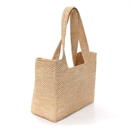 Loewe X PAULA'S IBIZA Raffia Medium  Font Tote Natural Tan 3 of 10