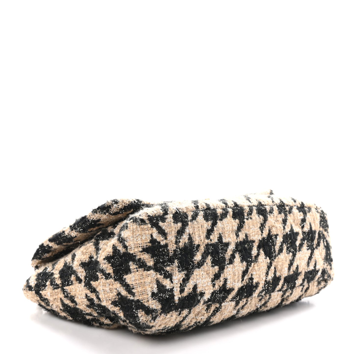 Tweed Maxi Chanel 19 Flap Beige Black