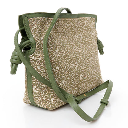 Loewe Jacquard Anagram Calfskin Mini Flamenco Knot Clutch Vintage Khaki 3 of 10