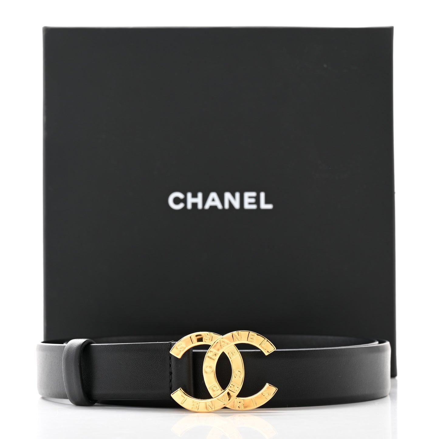 Calfskin Paris Button CC Belt 90/36 Black