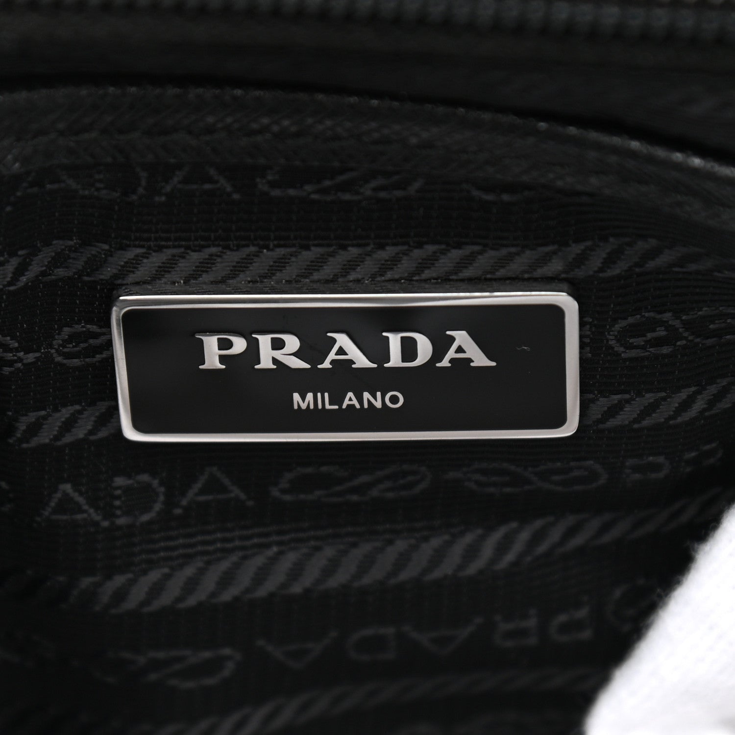 Prada Tessuto Nylon Saffiano Medium Backpack Black 5 of 9