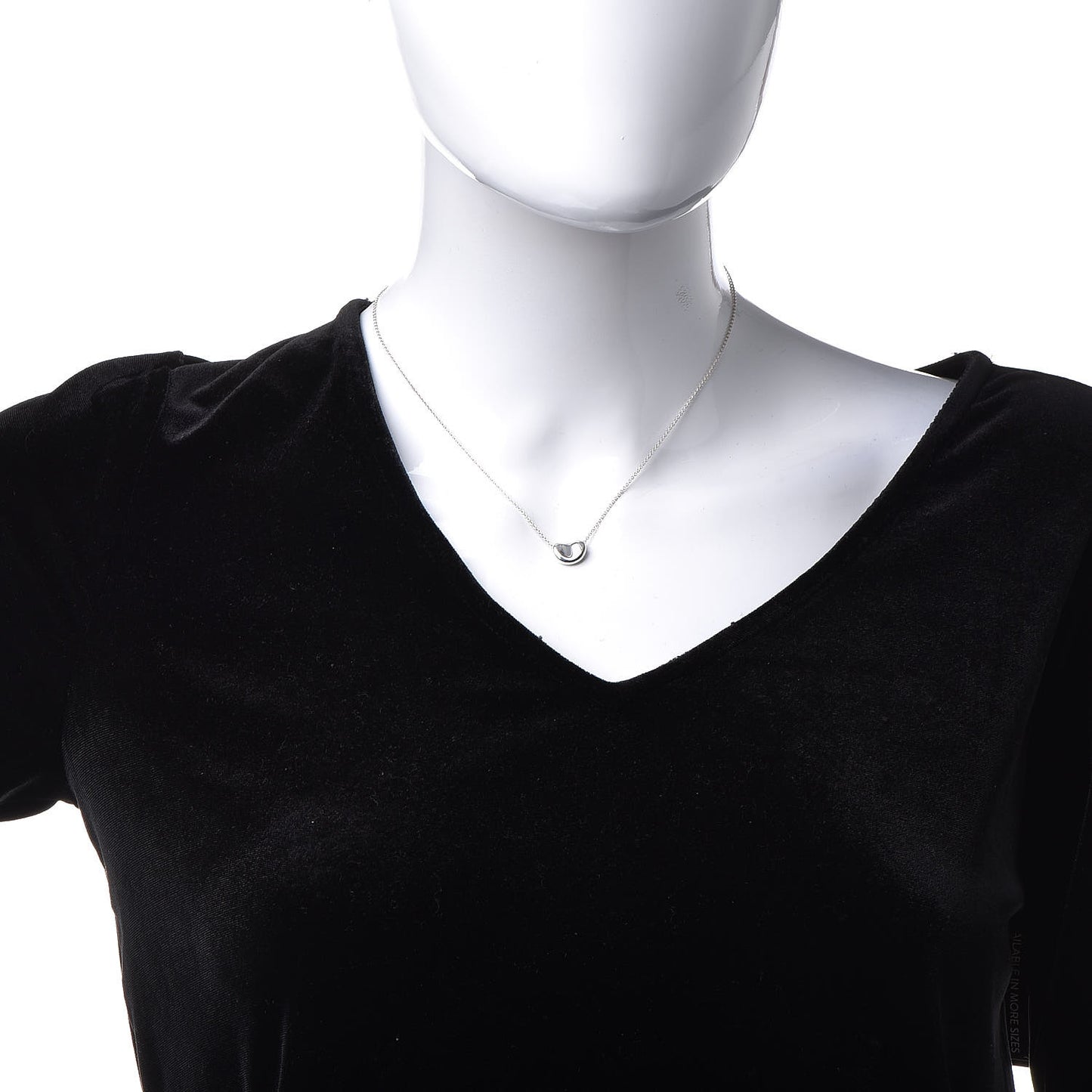 Sterling Silver 9mm Elsa Peretti Bean Pendant Necklace