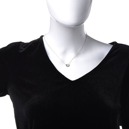 Tiffany Sterling Silver 9mm Elsa Peretti Bean Pendant Necklace 2 of 6
