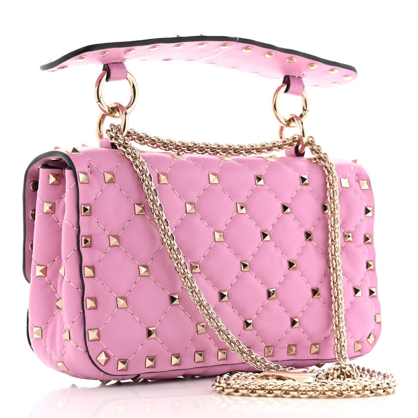 Nappa Small Rockstud Spike Shoulder Bag Giacinto