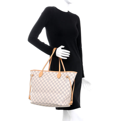 Louis Vuitton Damier Azur Neo Neverfull MM Rose Ballerine 2 of 9