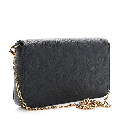 Louis Vuitton Empreinte Pochette Felicie Chain Wallet Black 4 of 10