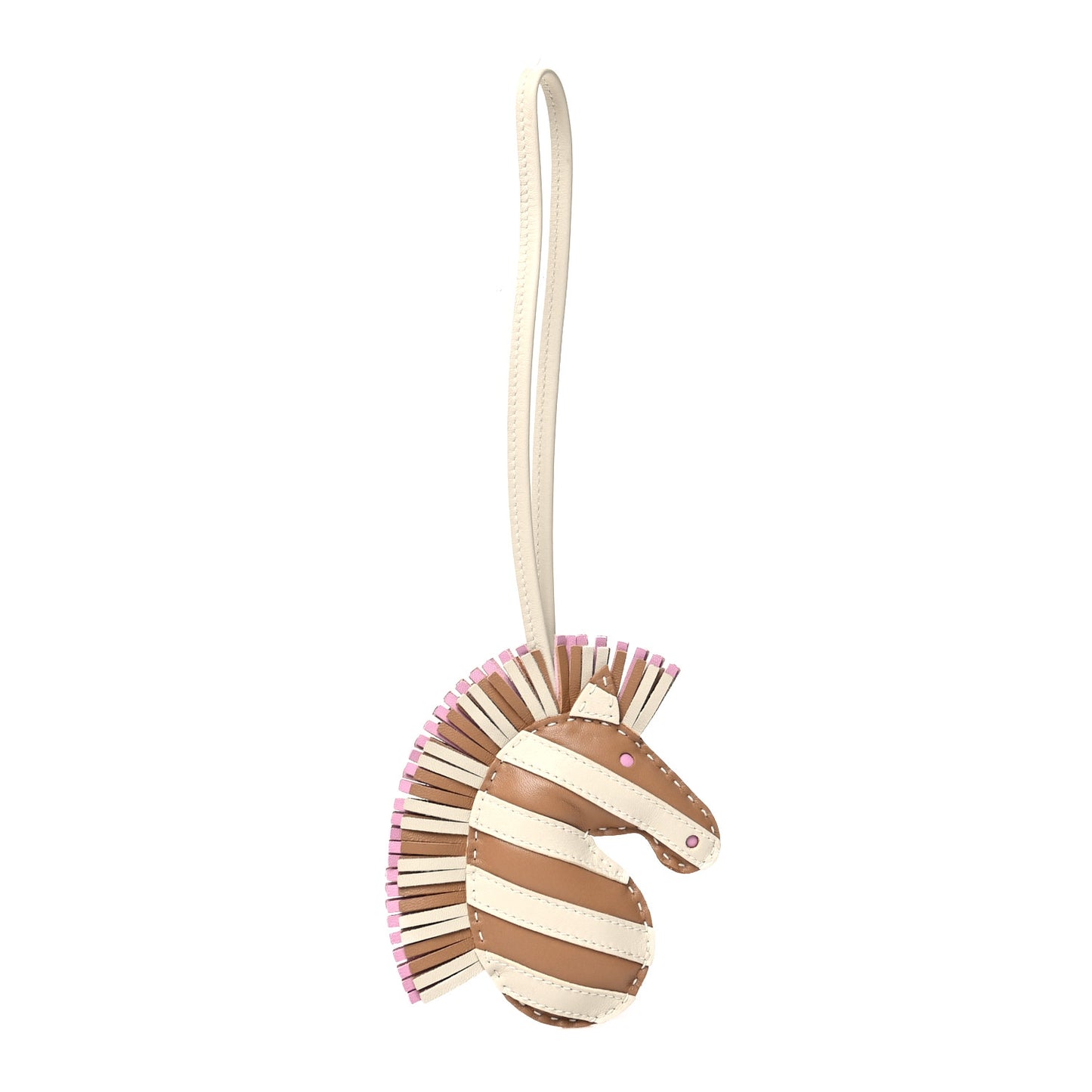 Milo Lambskin Geegee Savannah Bag Charm Craie Sesame Mauve Sylvestre