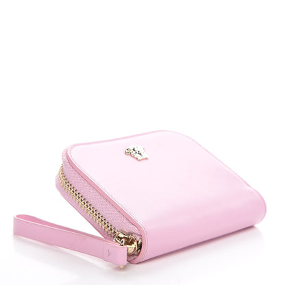Versace Calfskin Medusa Compact Zip Around Wallet Pink 4 of 7