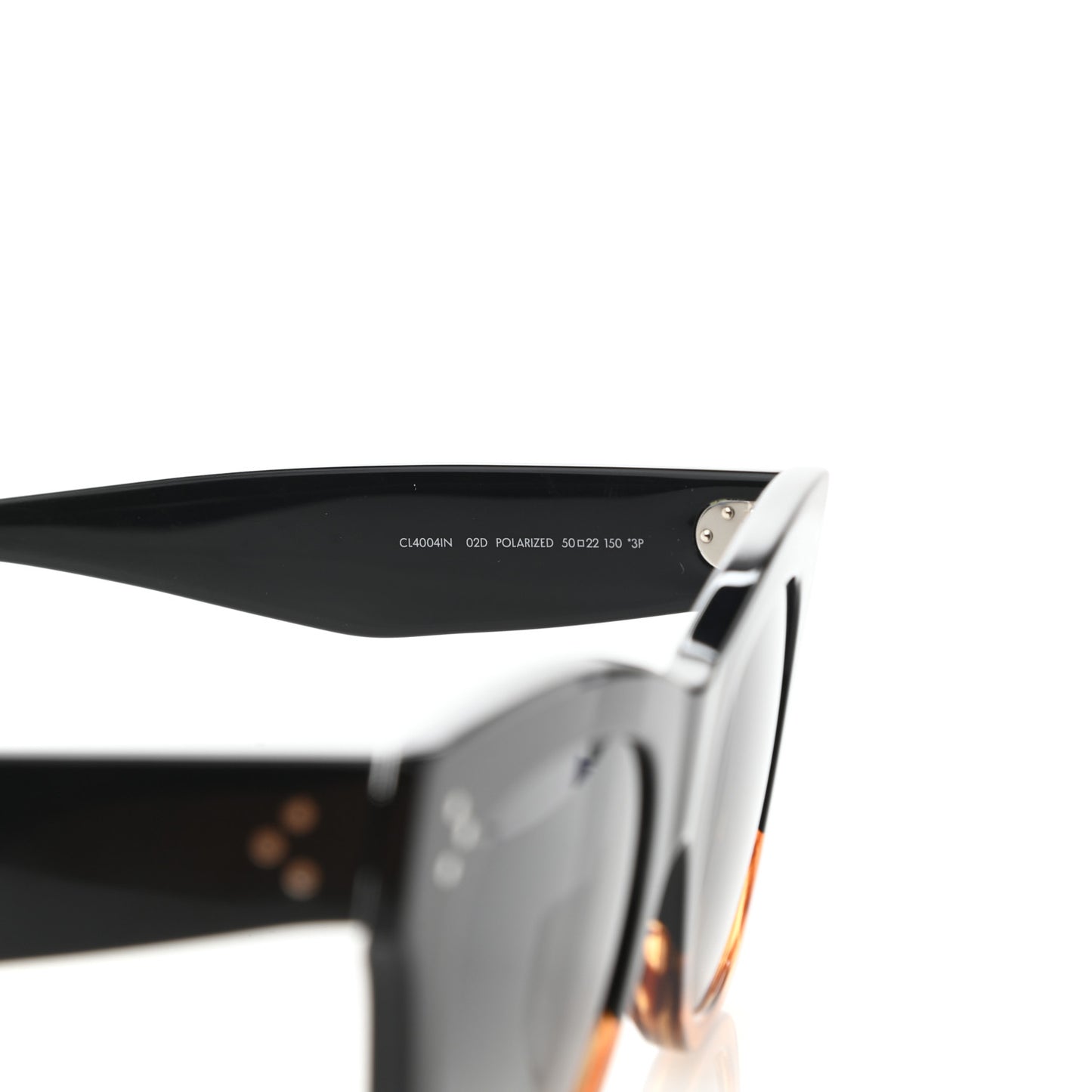 Acetate Polarized Cat Eye Sunglasses CL4004IN Havana Black