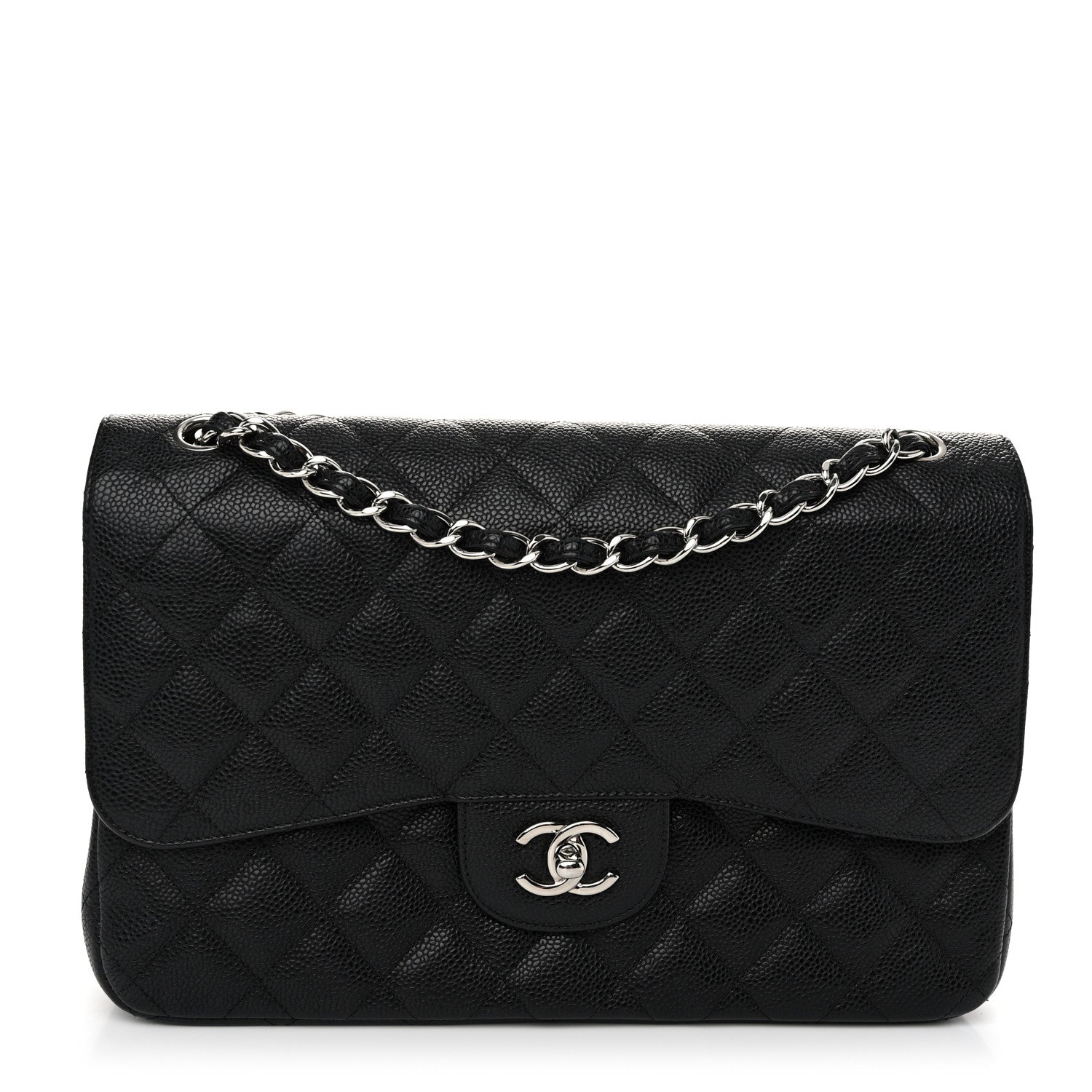 Chanel Caviar Quilted Jumbo Double Flap Black 1 of 11
