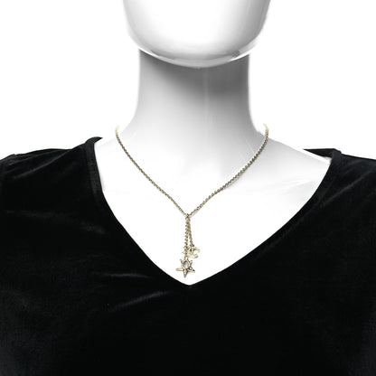 Chanel Crystal CC Star Necklace Gold 2 of 5