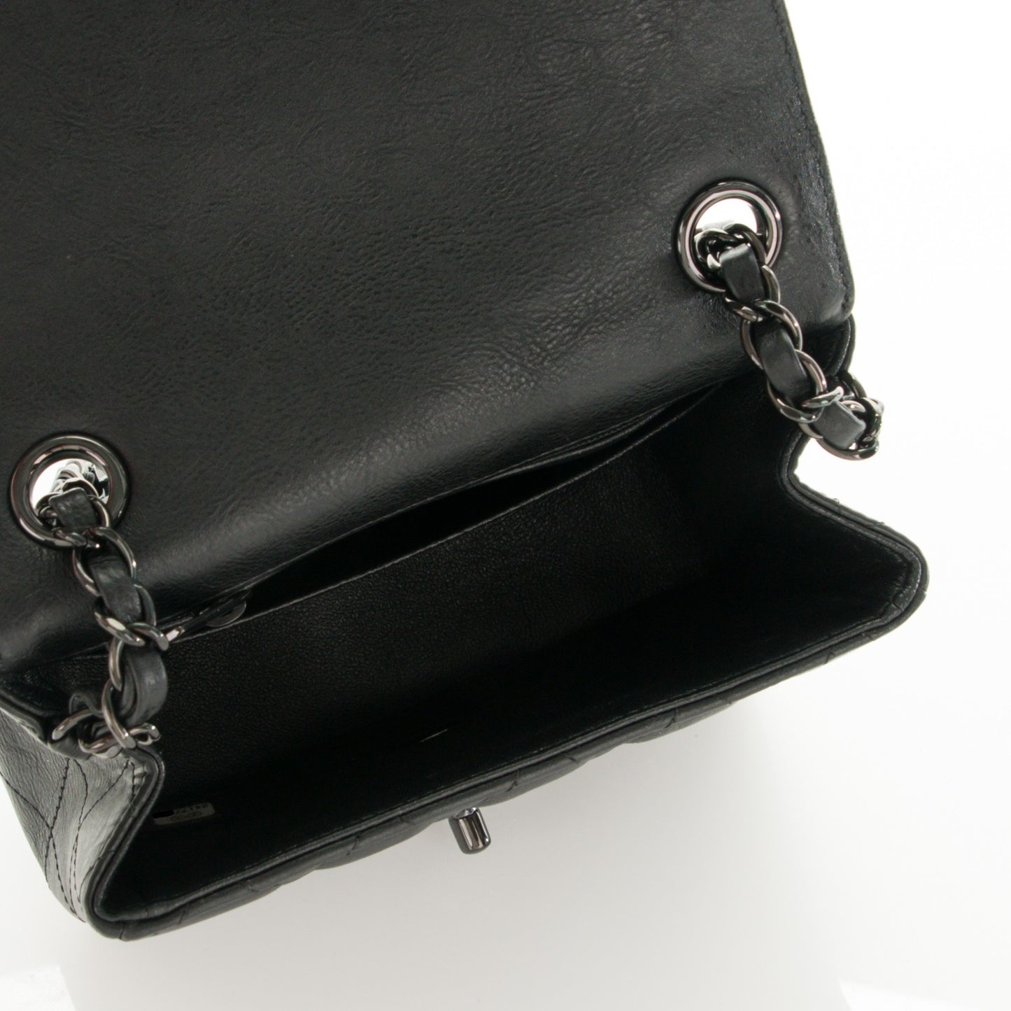 Calfskin Quilted Mini Square Flap So Black