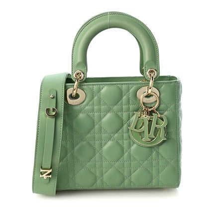 Christian Dior Lambskin Cannage Small My ABCDior Lady Dior Green 1 of 11