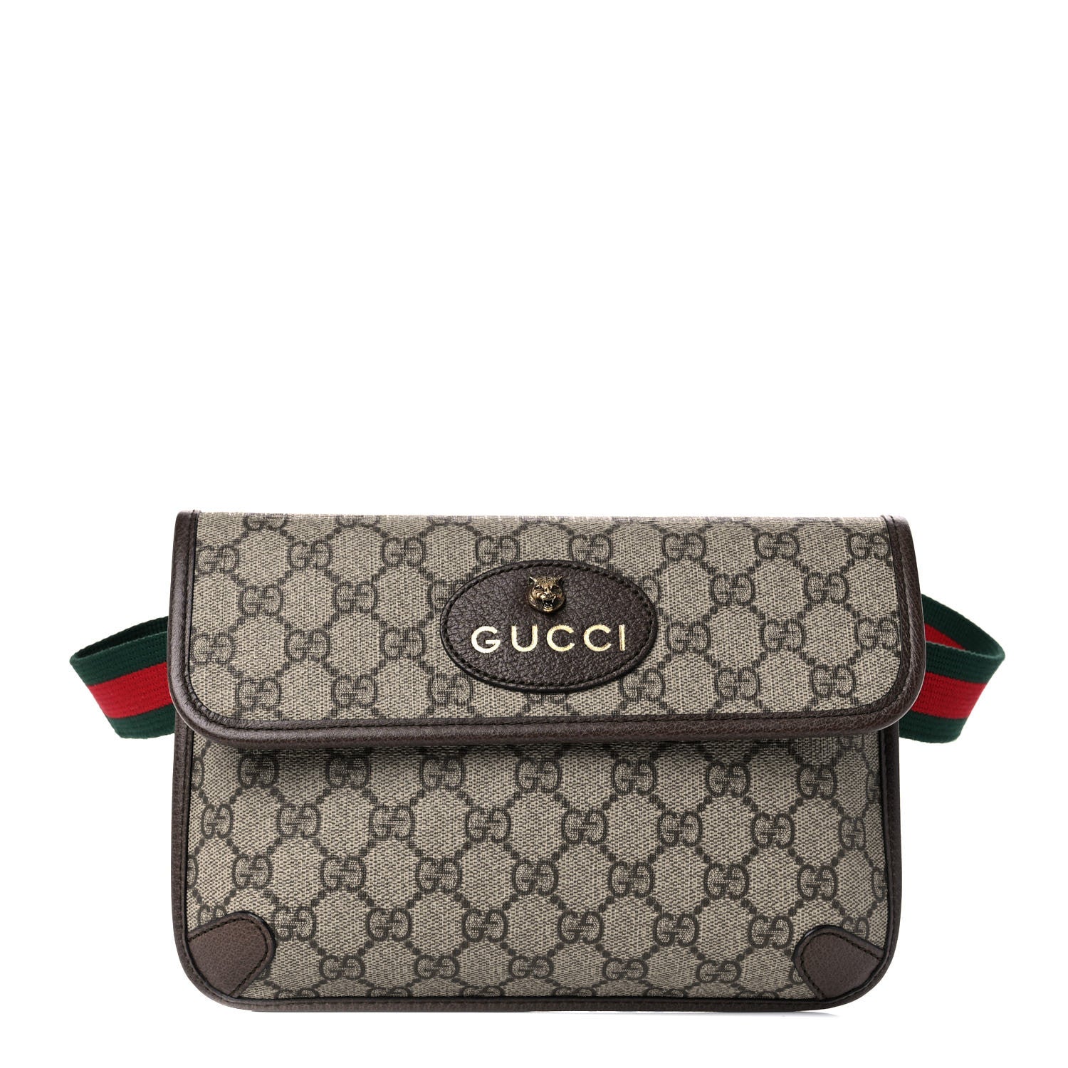 Gucci GG Supreme Monogram Neo Vintage Web Belt Bag Brown 1 of 10