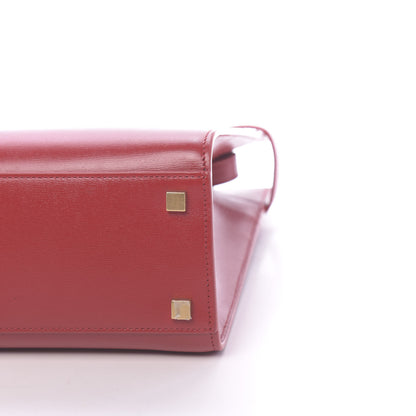 Saint Laurent Calfskin Small Manhattan Shopper Tote Red 8 of 9