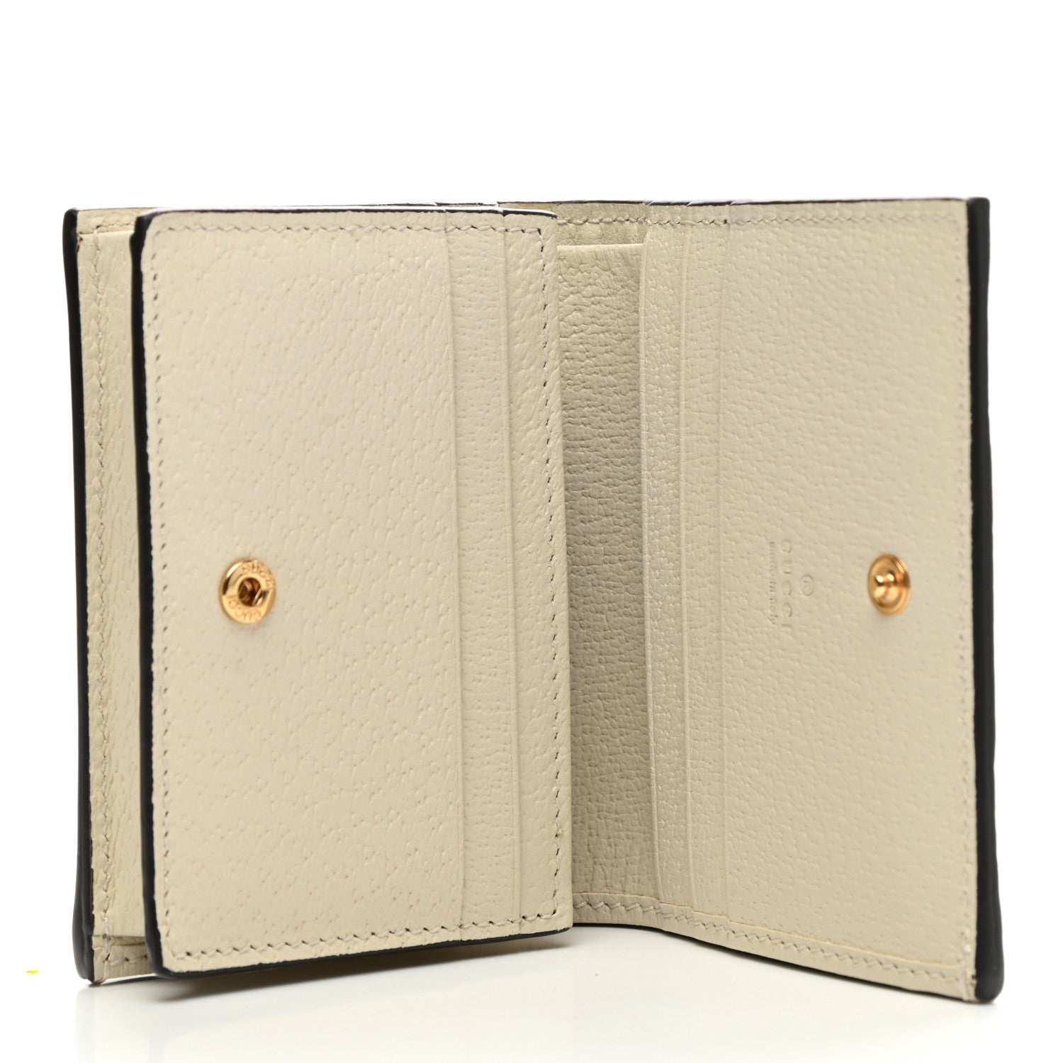Gucci Textured Calfskin Web Ophidia Card Case Mystic White 5 of 9