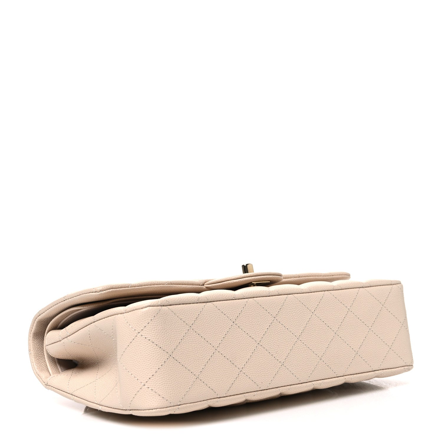 Chanel Caviar Quilted Medium Double Flap Ecru 3 of 9
