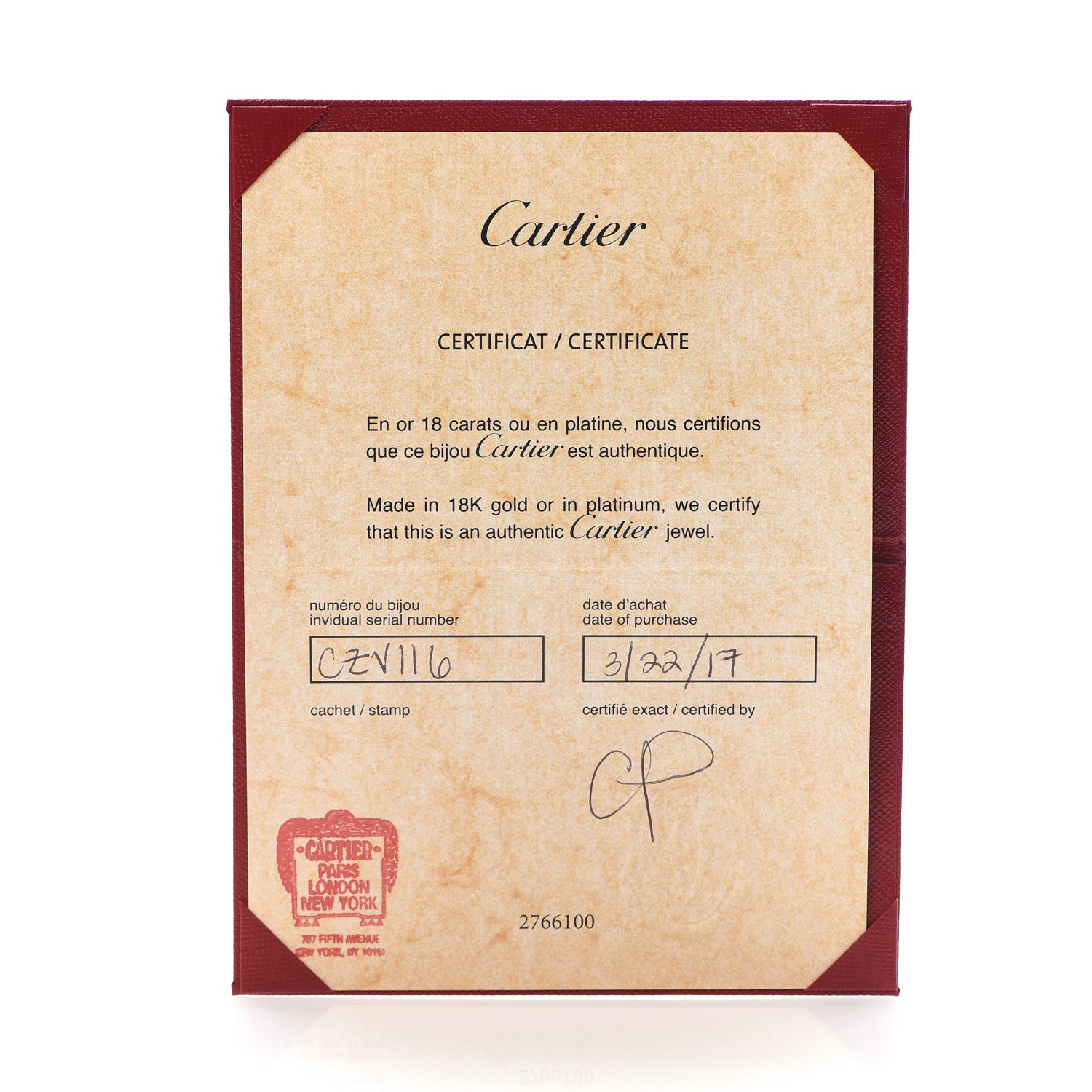 Cartier 18K White Gold Diamond 2.20ctw Solitaire Earrings 7 of 8