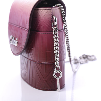 Chloe Calfskin Embossed Small Aby Lock Brown Purple 10 of 11