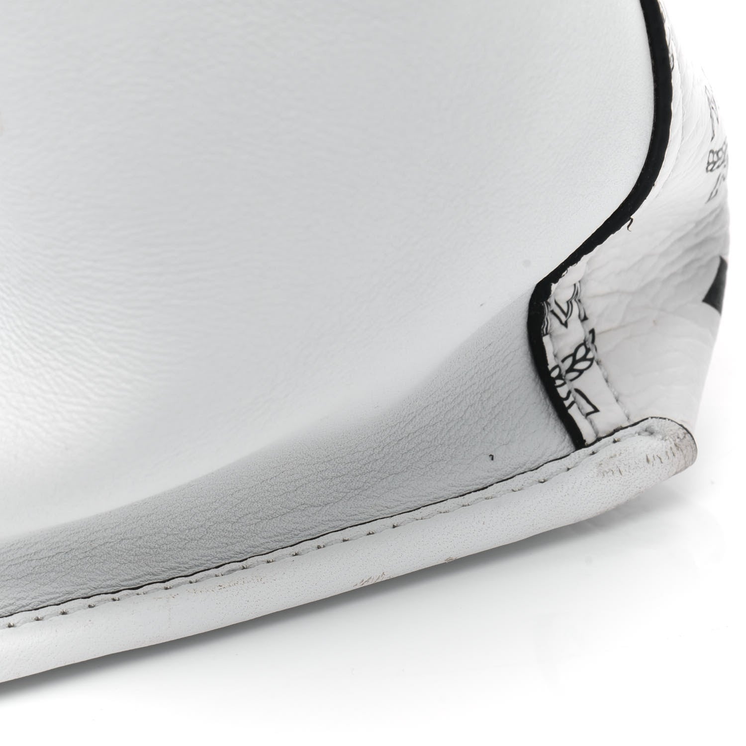 MCM Visetos Shopper Tote White 17 of 18