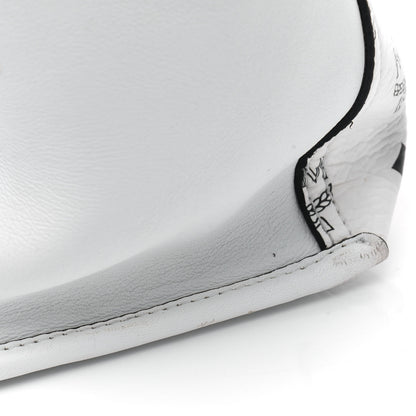 MCM Visetos Shopper Tote White 17 of 18
