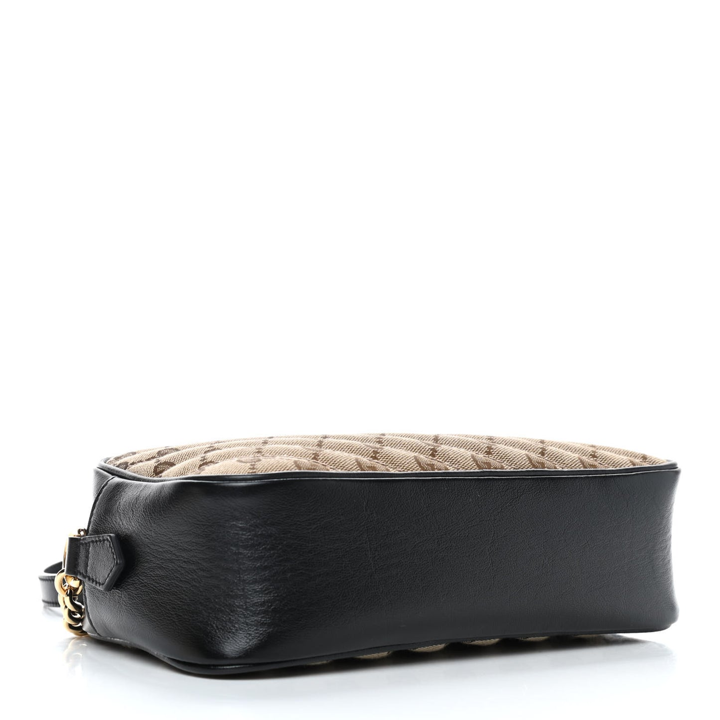 Monogram Matelasse Diagonal Small GG Marmont Chain Shoulder Bag Beige Black