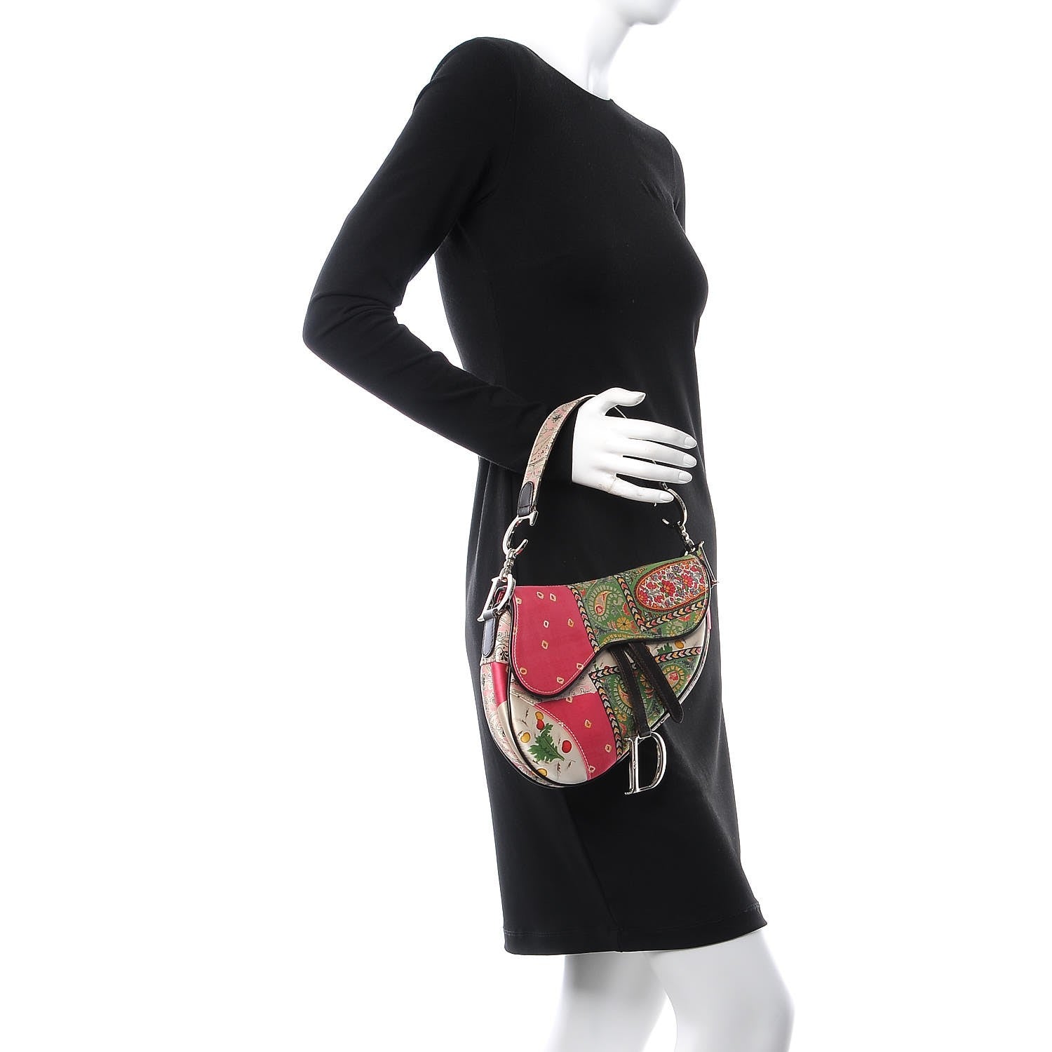 Christian Dior Silk Paisley Saddle Bag Multicolor 2 of 9