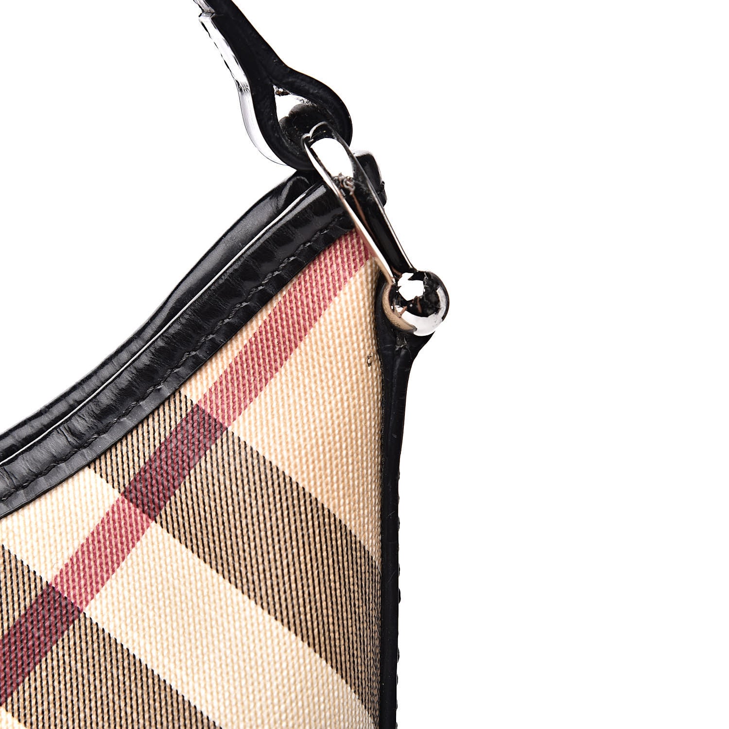 Burberry Supernova Check Buckle Hobo Black 14 of 18