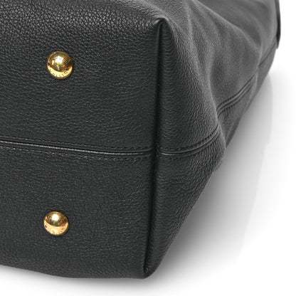 Louis Vuitton Grained Calfskin Low Key Hobo MM Black 9 of 9