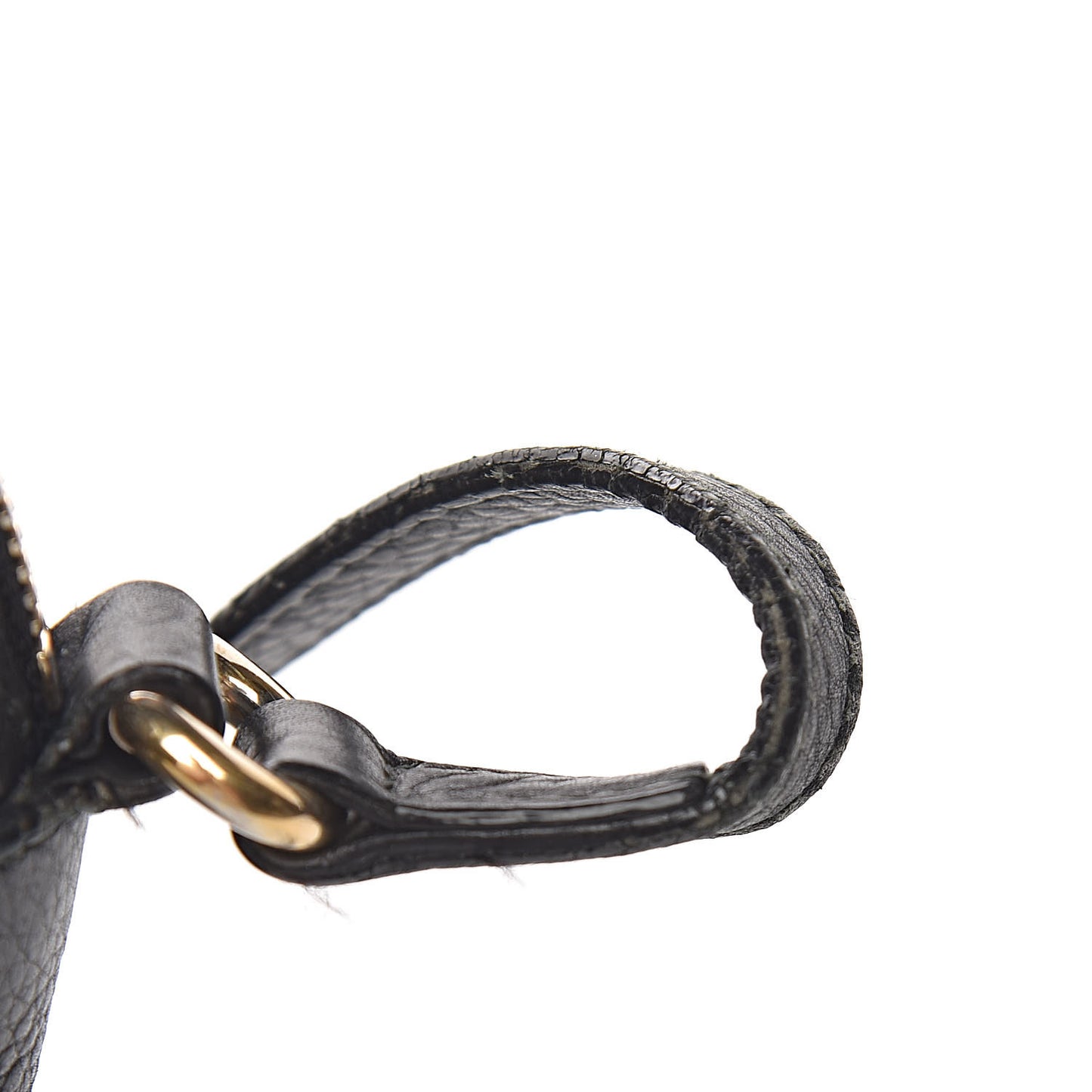 Pebbled Calfskin Small Soho Disco Bag Black