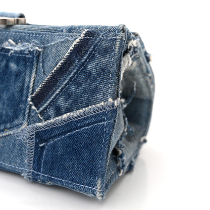 Balenciaga Denim Patchwork Small Hourglass Top Handle Bag Washed Blue 9 of 9