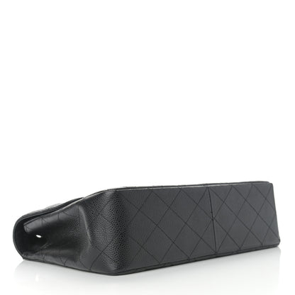 Chanel Caviar Quilted Jumbo Single Flap Black 3 of 9