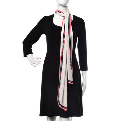 Chanel Silk Wool Striped CC Stole White Pink 2 of 6