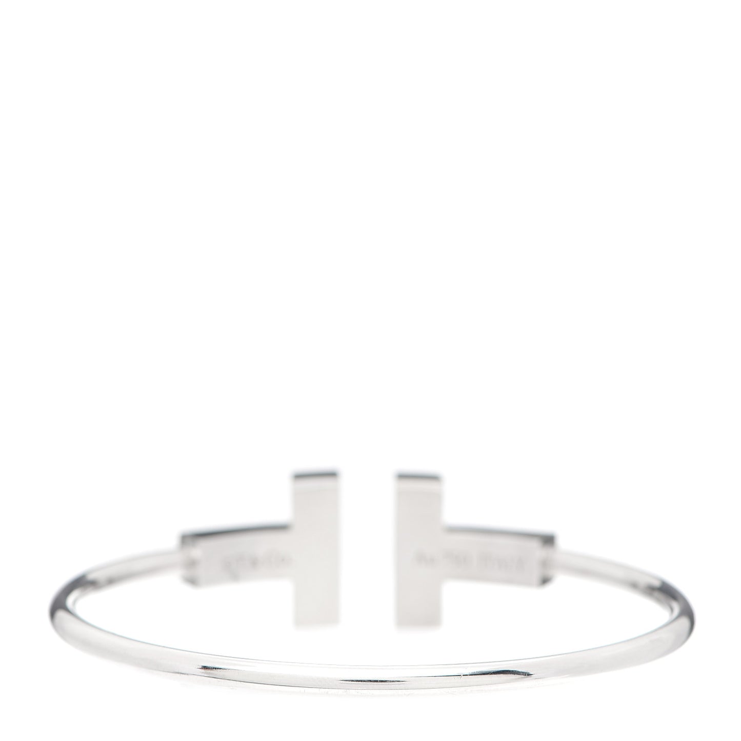 18K White Gold Turquoise Wide T Wire Bracelet